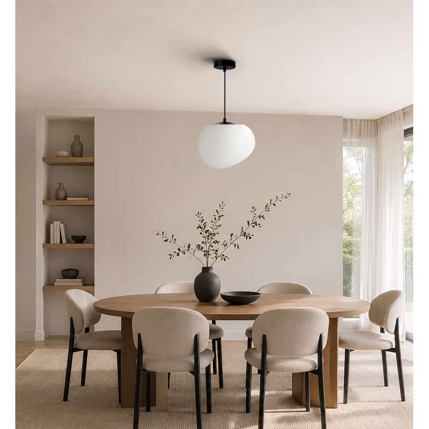 BRILAGI - Κρεμαστό φωτιστικό με καλώδιο PEBBLES 1xE27/40W/230V Ø 25 cm μαύρο