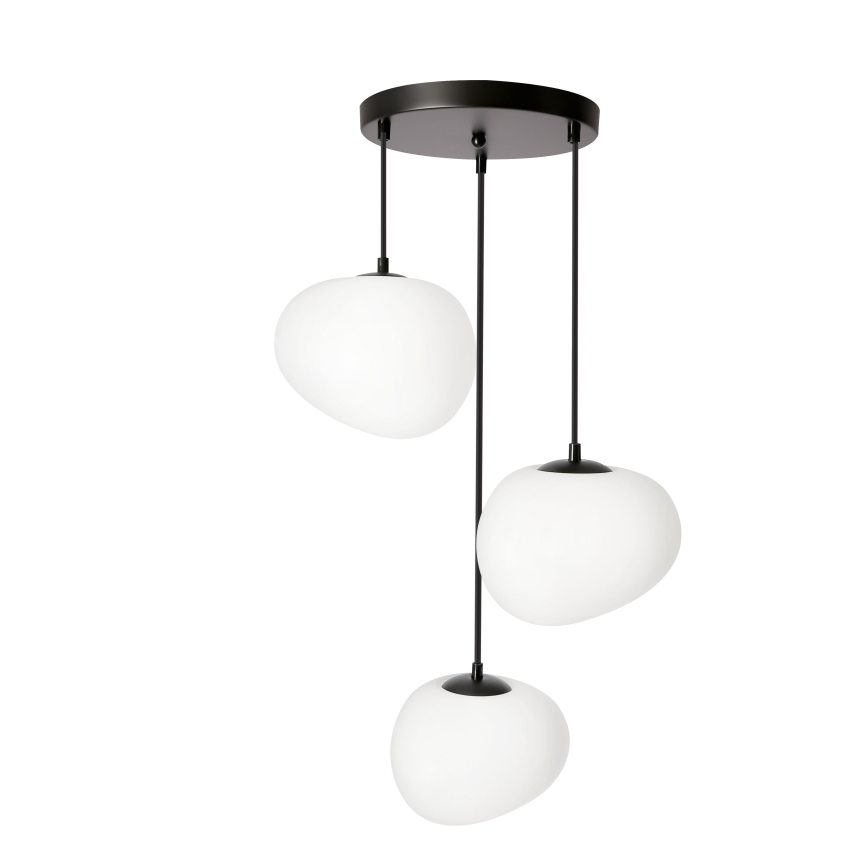 BRILAGI - Κρεμαστό φωτιστικό με καλώδιο PEBBLES 3xE27/40W/230V Ø 42 cm μαύρο