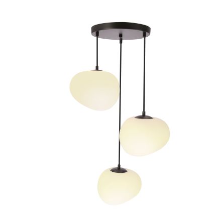 BRILAGI - Κρεμαστό φωτιστικό με καλώδιο PEBBLES 3xE27/40W/230V Ø 42 cm μαύρο