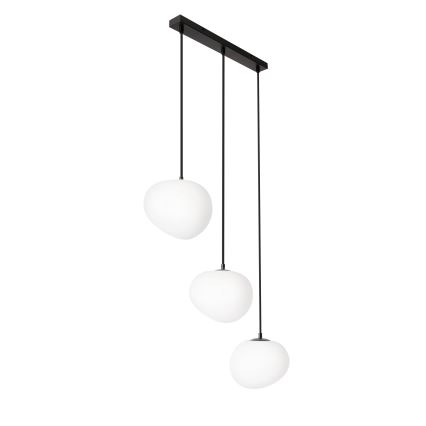 BRILAGI - Κρεμαστό φωτιστικό με καλώδιο PEBBLES 3xE27/40W/230V μαύρο