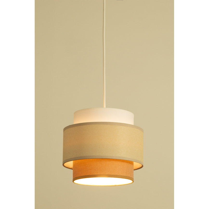 Brilagi - Κρεμαστό φωτιστικό με καλώδιο RESNA 1xE27/60W/230V Ø 20 cm κρεμ/μπεζ