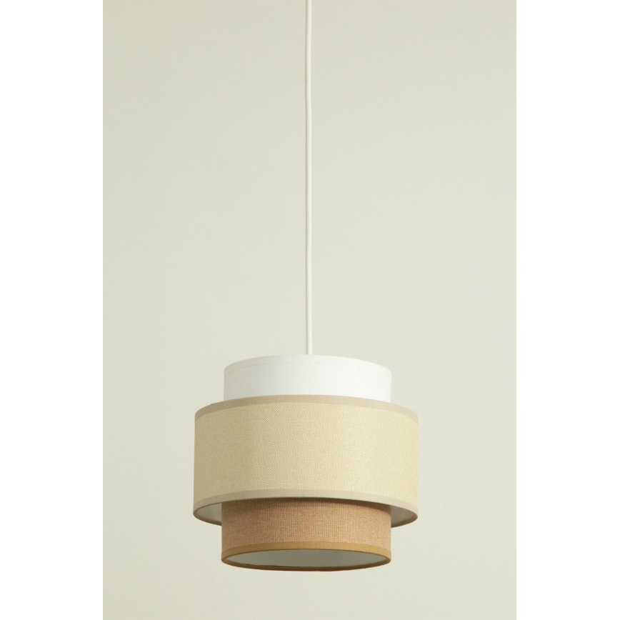 Brilagi - Κρεμαστό φωτιστικό με καλώδιο RESNA 1xE27/60W/230V Ø 20 cm κρεμ/μπεζ