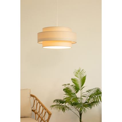 Brilagi - Κρεμαστό φωτιστικό με καλώδιο RESNA 1xE27/60W/230V διάμ. 40 cm μπεζ