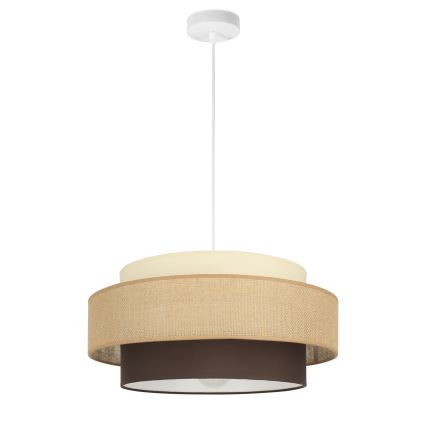 Brilagi - Κρεμαστό φωτιστικό με καλώδιο RESNA 1xE27/60W/230V διάμ. 40 cm μπεζ/μαύρο