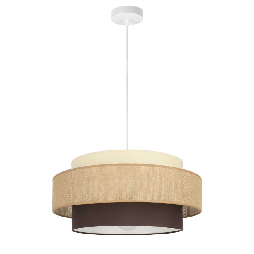 Brilagi - Κρεμαστό φωτιστικό με καλώδιο RESNA 1xE27/60W/230V διάμ. 40 cm μπεζ/μαύρο
