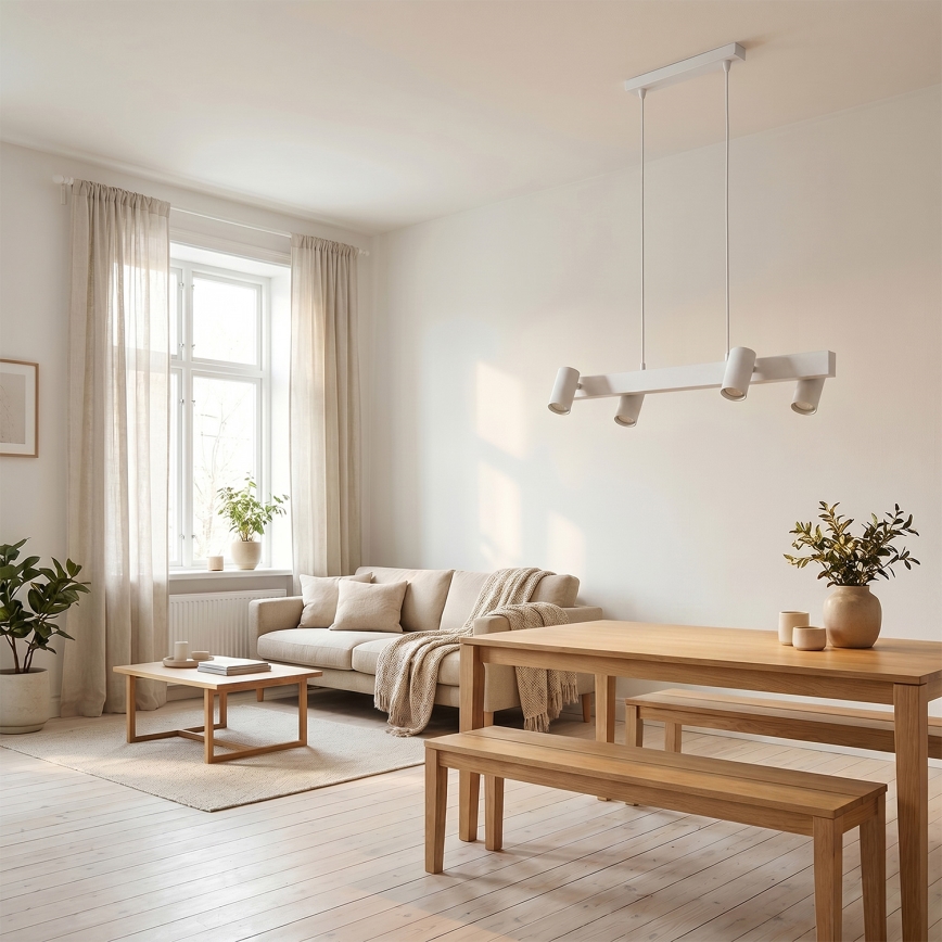 Brilagi - Κρεμαστό φωτιστικό με καλώδιο SELE 4xGU10/30W/230V λευκό