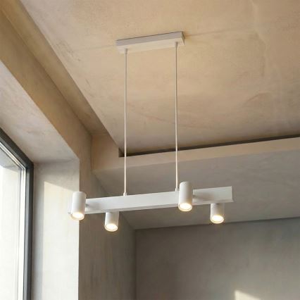 Brilagi - Κρεμαστό φωτιστικό με καλώδιο SELE 4xGU10/30W/230V λευκό