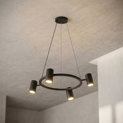 Brilagi - Κρεμαστό φωτιστικό με καλώδιο SELE 4xGU10/30W/230V μαύρο