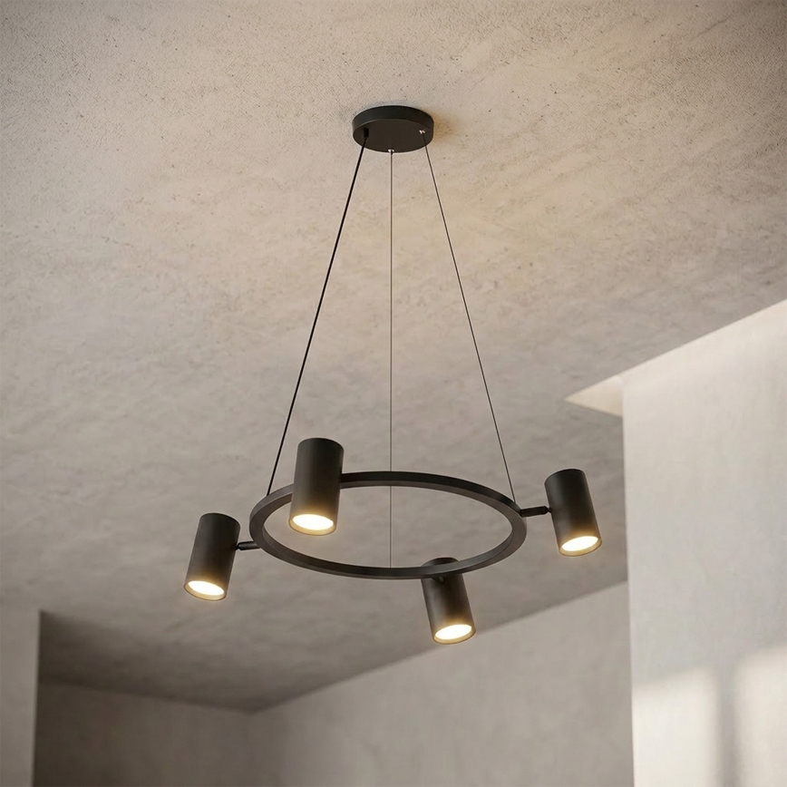 Brilagi - Κρεμαστό φωτιστικό με καλώδιο SELE 4xGU10/30W/230V μαύρο