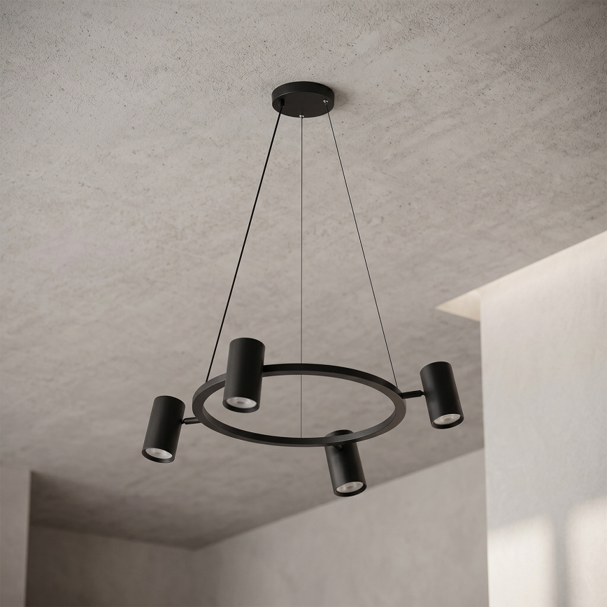 Brilagi - Κρεμαστό φωτιστικό με καλώδιο SELE 4xGU10/30W/230V μαύρο