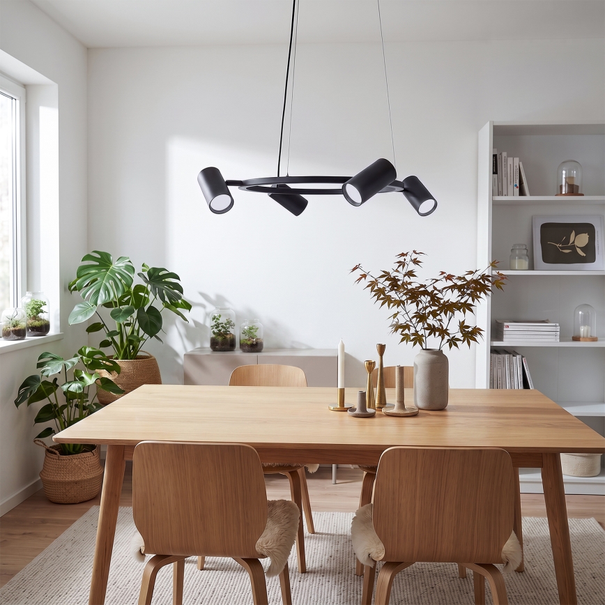 BRILAGI - Κρεμαστό φωτιστικό με καλώδιο SELE 4xGU10/30W/230V μαύρο