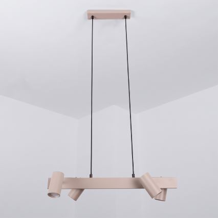 Brilagi - Κρεμαστό φωτιστικό με καλώδιο SELE 4xGU10/30W/230V μπεζ