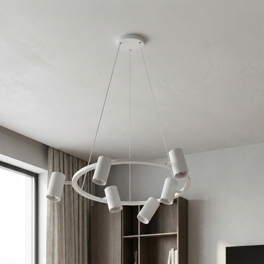 Brilagi - Κρεμαστό φωτιστικό με καλώδιο SELE 6xGU10/30W/230V λευκό