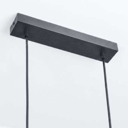 Brilagi - Κρεμαστό φωτιστικό με καλώδιο SELE 6xGU10/30W/230V μαύρο/φινίρισμα δρυός