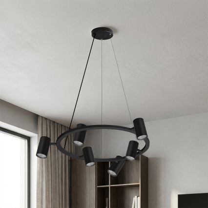 Brilagi - Κρεμαστό φωτιστικό με καλώδιο SELE 6xGU10/30W/230V μαύρο