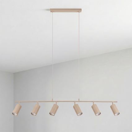 Brilagi - Κρεμαστό φωτιστικό με καλώδιο SELE 6xGU10/30W/230V μπεζ