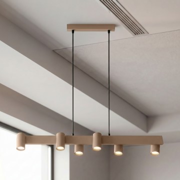 Brilagi - Κρεμαστό φωτιστικό με καλώδιο SELE 6xGU10/30W/230V μπεζ
