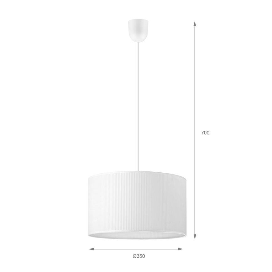 Brilagi - Κρεμαστό φωτιστικό με καλώδιο SIRIJA MODERN 1xE27/60W/230V Ø 35 cm λευκό