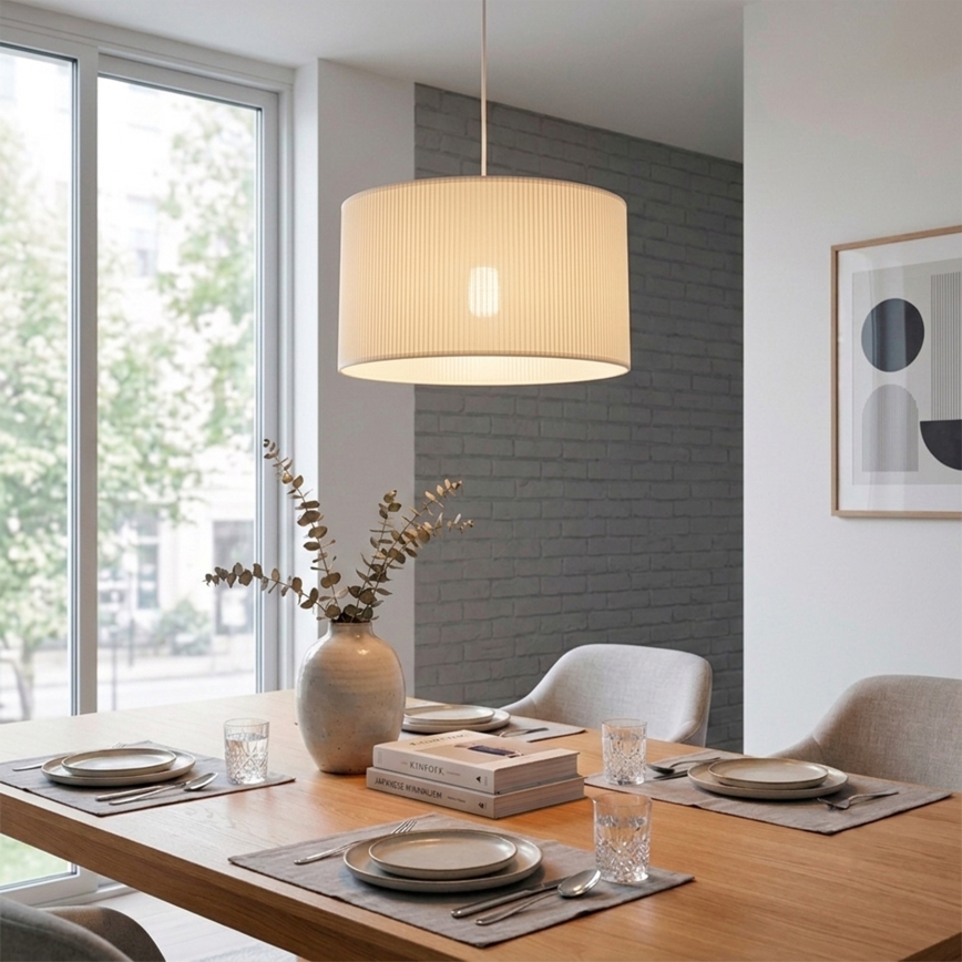 Brilagi - Κρεμαστό φωτιστικό με καλώδιο SIRIJA MODERN 1xE27/60W/230V Ø 35 cm εκρού