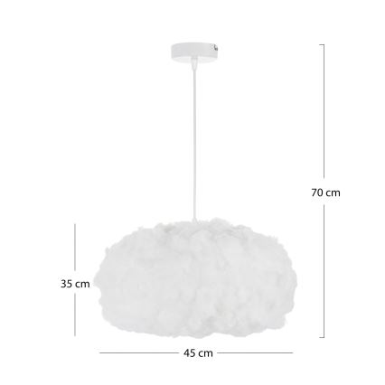 Brilagi - Κρεμαστό φωτιστικό με καλώδιο SOLEAIR 1xE27/60W/230V λευκό