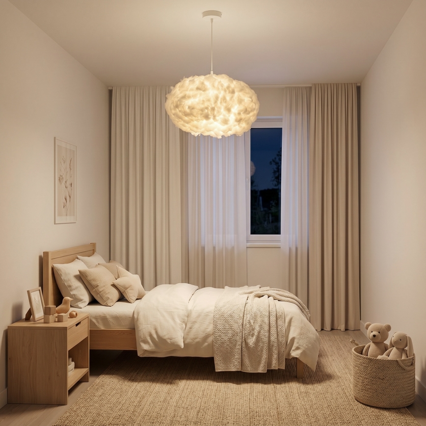 Brilagi - Κρεμαστό φωτιστικό με καλώδιο SOLEAIR 2xE27/40W/230V Ø 60 cm λευκό