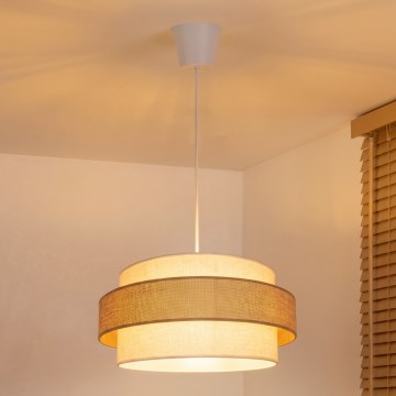 Brilagi - Κρεμαστό φωτιστικό με καλώδιο SPACE 1xE27/60W/230V Ø 40 εκ. μπεζ/κρεμ
