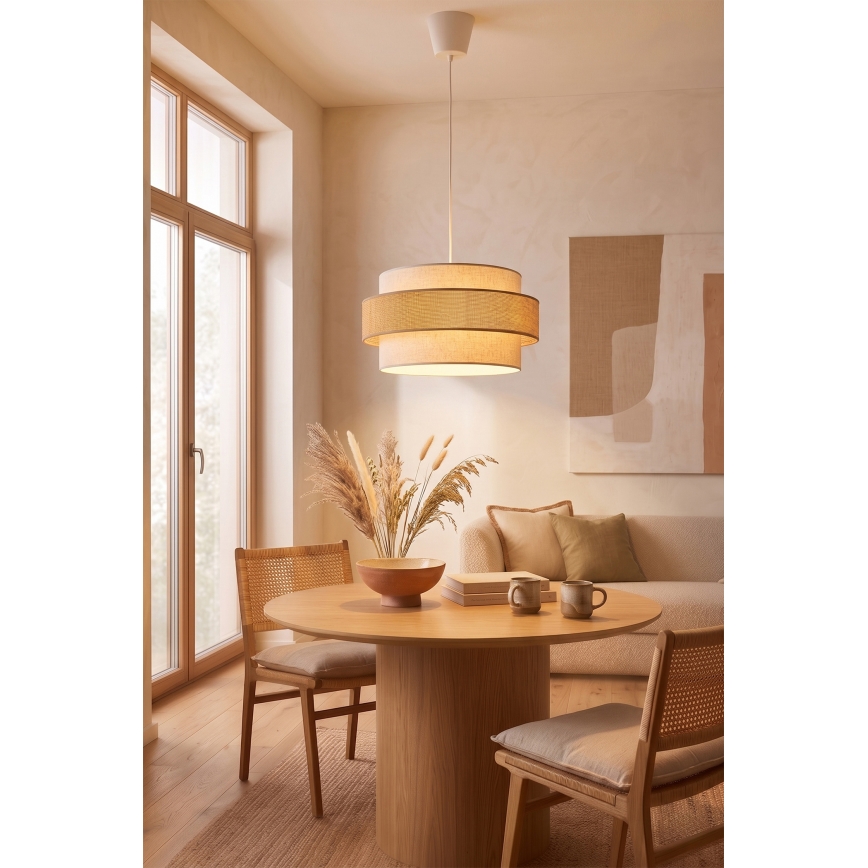 Brilagi - Κρεμαστό φωτιστικό με καλώδιο SPACE 1xE27/60W/230V Ø 40 εκ. μπεζ/κρεμ