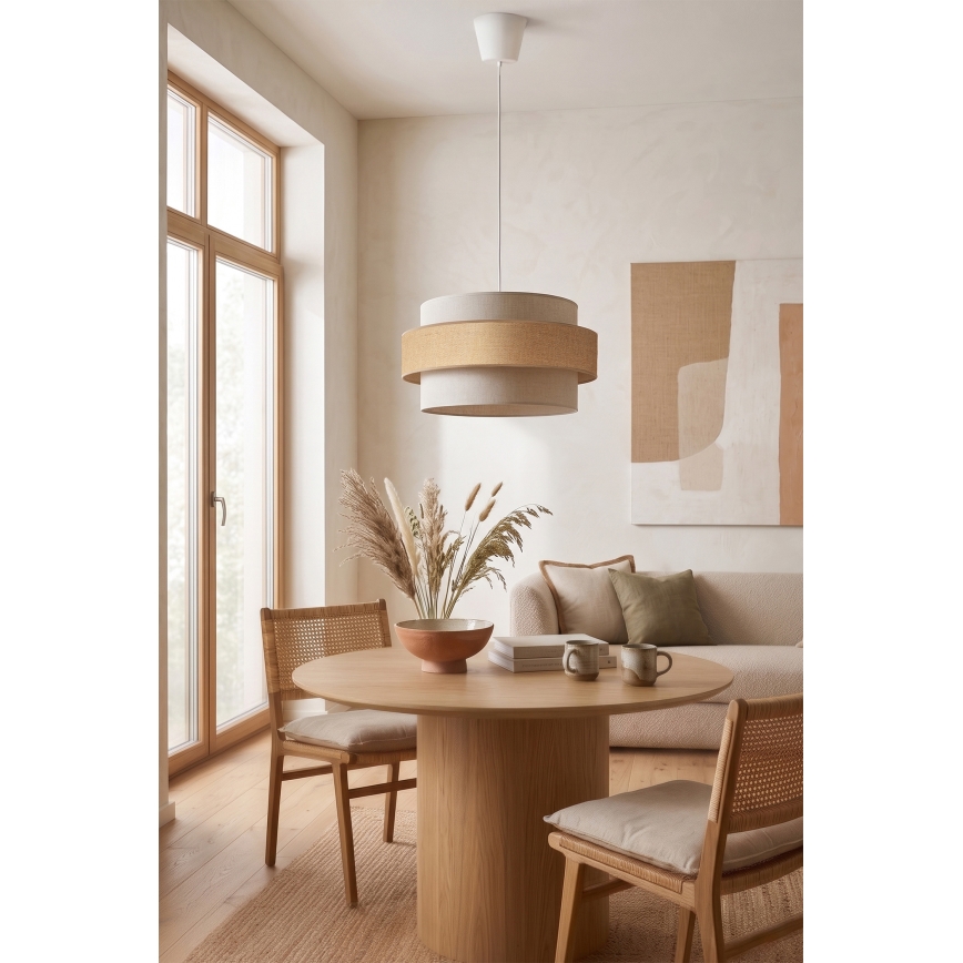 Brilagi - Κρεμαστό φωτιστικό με καλώδιο SPACE 1xE27/60W/230V Ø 40 εκ. μπεζ/κρεμ
