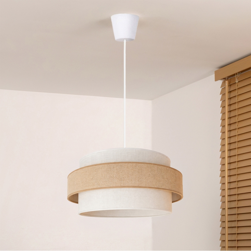 Brilagi - Κρεμαστό φωτιστικό με καλώδιο SPACE 1xE27/60W/230V Ø 40 εκ. μπεζ/κρεμ