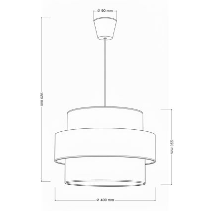 Brilagi - Κρεμαστό φωτιστικό με καλώδιο SPACE 1xE27/60W/230V Ø 40 εκ. μπεζ/κρεμ