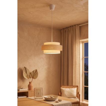 Brilagi - Κρεμαστό φωτιστικό με καλώδιο SPACE 1xE27/60W/230V διάμ. 40 εκ. μπεζ/κρεμ