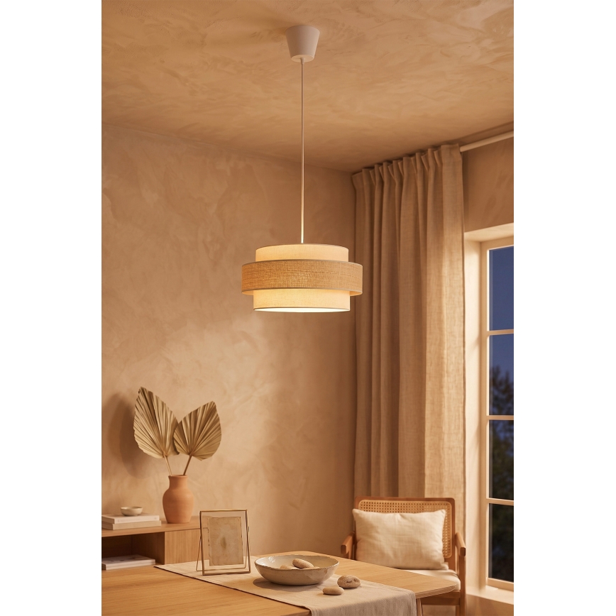 Brilagi - Κρεμαστό φωτιστικό με καλώδιο SPACE 1xE27/60W/230V διάμ. 40 εκ. μπεζ/κρεμ