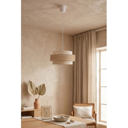 Brilagi - Κρεμαστό φωτιστικό με καλώδιο SPACE 1xE27/60W/230V διάμ. 40 εκ. μπεζ/κρεμ