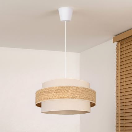 Brilagi - Κρεμαστό φωτιστικό με καλώδιο SPACE 1xE27/60W/230V διάμ. 40 εκ. μπεζ/κρεμ