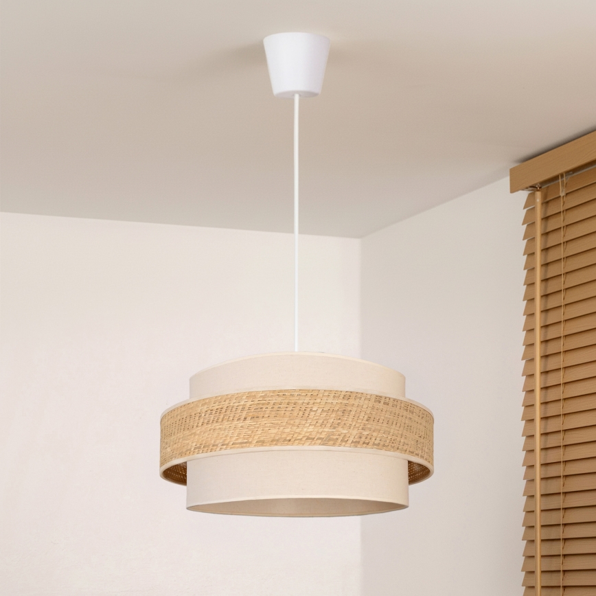 Brilagi - Κρεμαστό φωτιστικό με καλώδιο SPACE 1xE27/60W/230V διάμ. 40 εκ. μπεζ/κρεμ