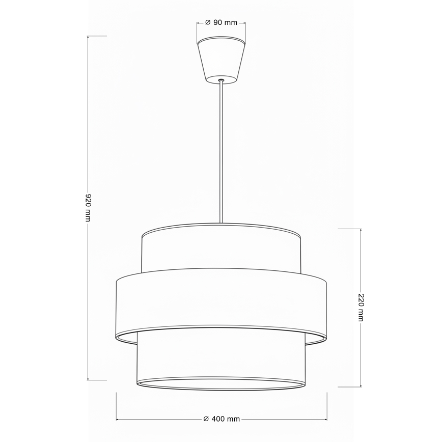 Brilagi - Κρεμαστό φωτιστικό με καλώδιο SPACE 1xE27/60W/230V διάμ. 40 εκ. μπεζ/κρεμ