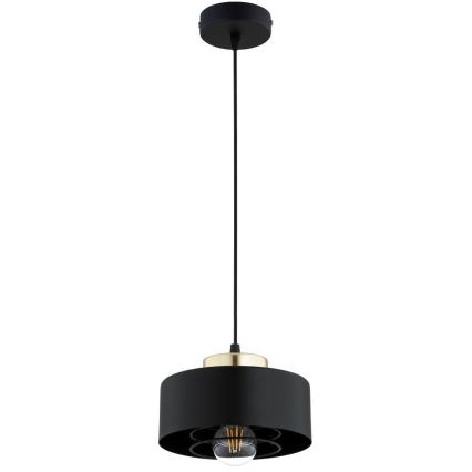 Brilagi - Κρεμαστό φωτιστικό με καλώδιο SPRING 1xE27/60W/230V Ø 20 cm μαύρο/χρυσό