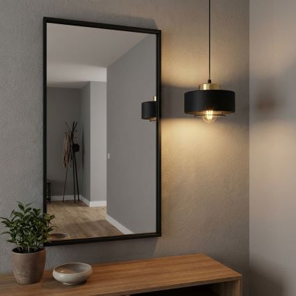 Brilagi - Κρεμαστό φωτιστικό με καλώδιο SPRING 1xE27/60W/230V Ø 20 cm μαύρο/χρυσό