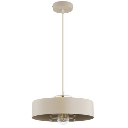Brilagi - Κρεμαστό φωτιστικό με καλώδιο SPRING 1xE27/60W/230V Ø 30 cm μπεζ/χρυσό
