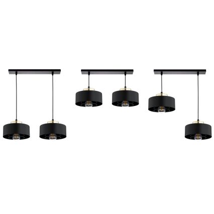 Brilagi - Κρεμαστό φωτιστικό με καλώδιο SPRING 2xE27/60W/230V μαύρο/χρυσό