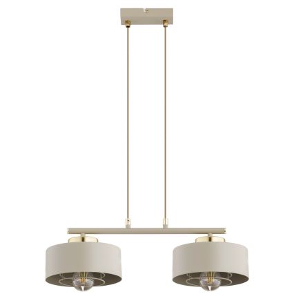 Brilagi - Κρεμαστό φωτιστικό με καλώδιο SPRING 2xE27/60W/230V μπεζ/χρυσό
