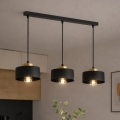Brilagi - Κρεμαστό φωτιστικό με καλώδιο SPRING 3xE27/60W/230V μαύρο/χρυσό
