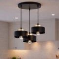 Brilagi - Κρεμαστό φωτιστικό με καλώδιο SPRING 3xE27/60W/230V μαύρο/χρυσό