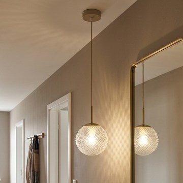 Brilagi - Κρεμαστό φωτιστικό με καλώδιο STELLA 1xE27/60W/230V Ø 15 cm μπεζ/χρυσό