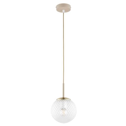 Brilagi - Κρεμαστό φωτιστικό με καλώδιο STELLA 1xE27/60W/230V Ø 15 cm μπεζ/χρυσό