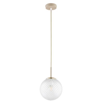 Brilagi - Κρεμαστό φωτιστικό με καλώδιο STELLA, 1xE27/60W/230V, διάμ. 18 cm, μπεζ/χρυσό