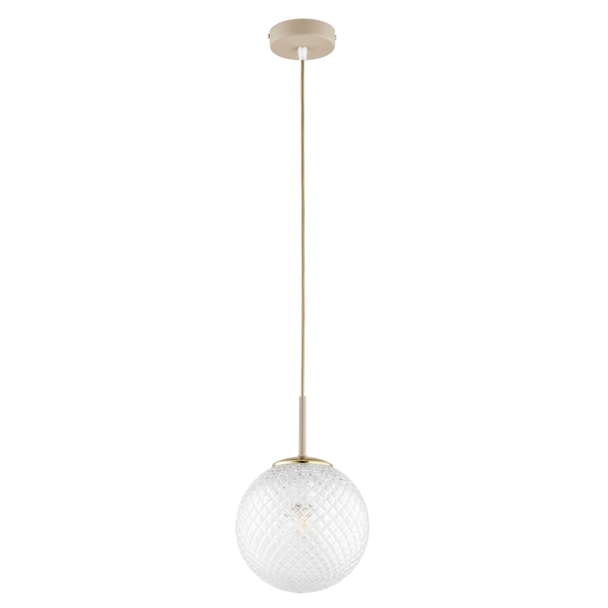 Brilagi - Κρεμαστό φωτιστικό με καλώδιο STELLA, 1xE27/60W/230V, διάμ. 18 cm, μπεζ/χρυσό