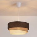 Brilagi - Κρεμαστό φωτιστικό με καλώδιο TRIO 1xE27/60W/230V Ø 40 εκ. καφέ/μπεζ/λευκό
