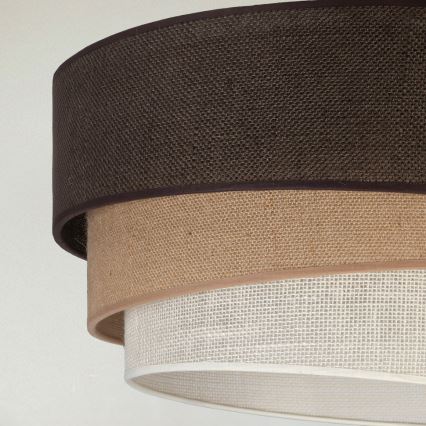 Brilagi - Κρεμαστό φωτιστικό με καλώδιο TRIO 3xE27/60W/230V Ø 60 cm καφέ/μπεζ/λευκό