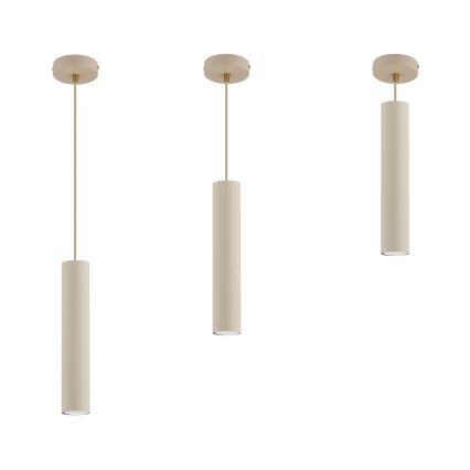 Brilagi - Κρεμαστό φωτιστικό με καλώδιο TUBE 1xGU10/15W/230V μπεζ/χρυσό